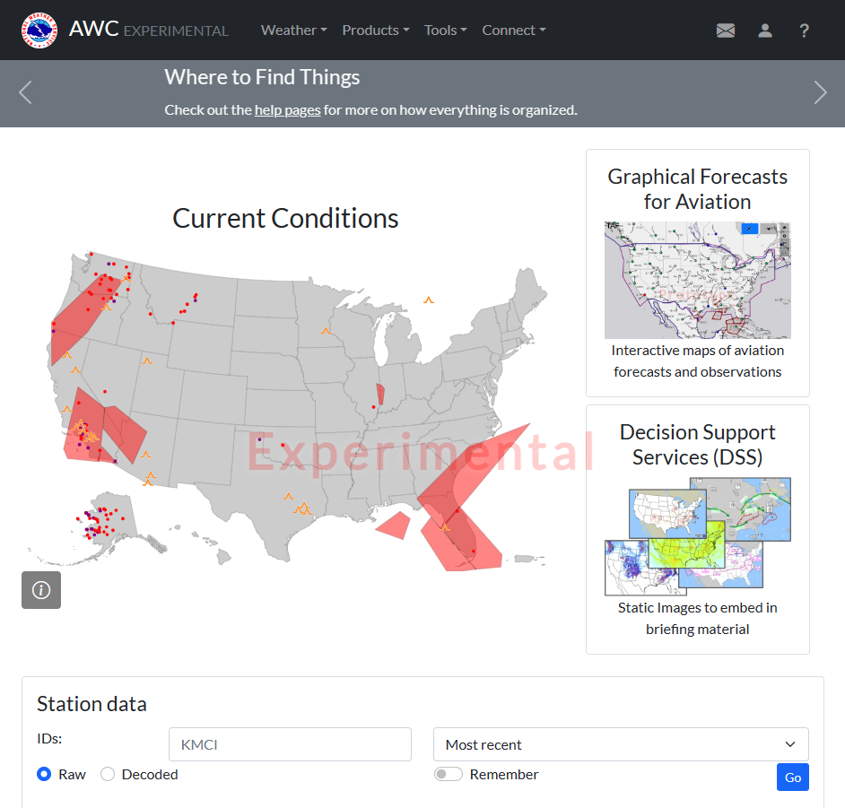 Playing With Weather: A New AWC Website