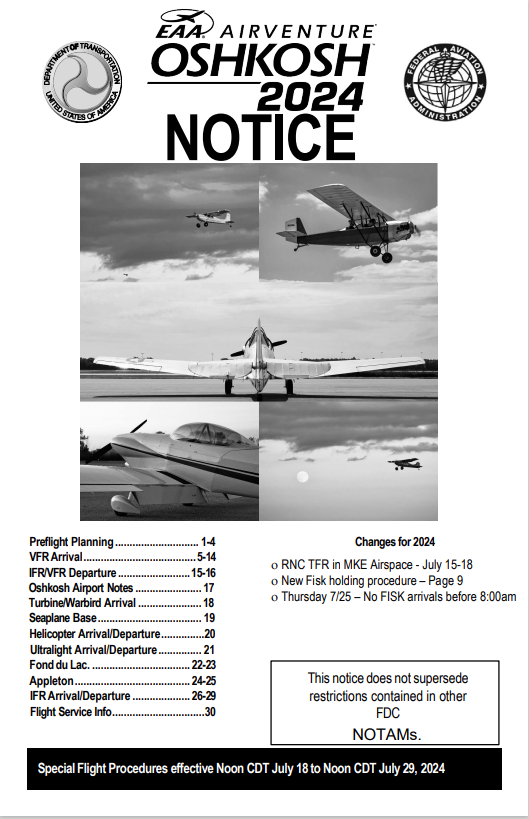 Required Reading: 2024 EAA AirVenture Oshkosh Notice